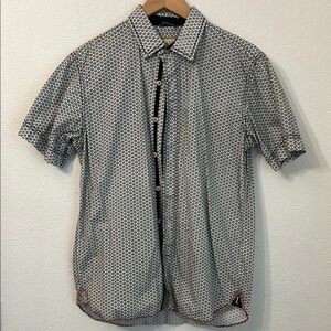 Italia VTG Geometric Artwork SHORT SLEEVE SHIRT LARGE